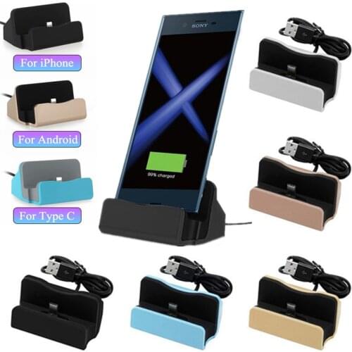 Docking Station Type C Micro USB Dock Station Charger Holder For iPhone 7 8 Plus XS MAX Huawei P30 P20 lite Honor 6 7 7A 7X 8A