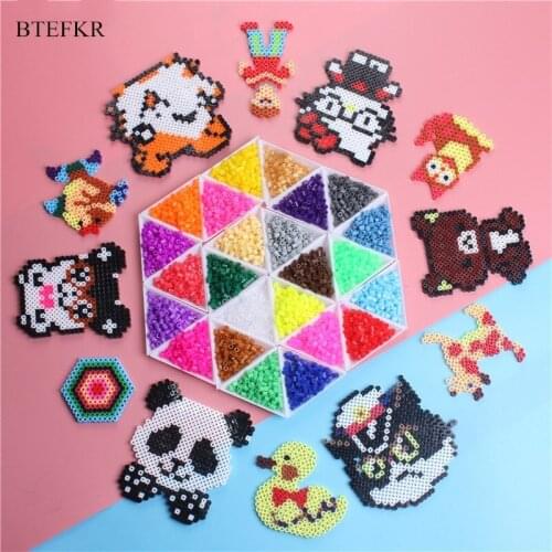 Hama Beads1000pcs/bag 5mm Perler Beads 3D Puzzle Toys Russian handmade Fuse Beads Children Educational Toys
