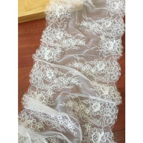 Exquisite French Alencon Lace Fabric in Ivory for Wedding, Gowns, Bridal Veils, Costumes Design