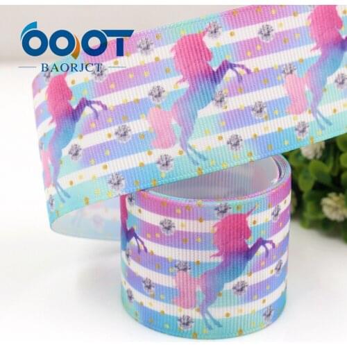 1001 - 1-1/2 inch 38mm Rainbow horse Printed grosgrain ribbon , 10 yards DIY handmadeHair accessories Material wedding gift wrap