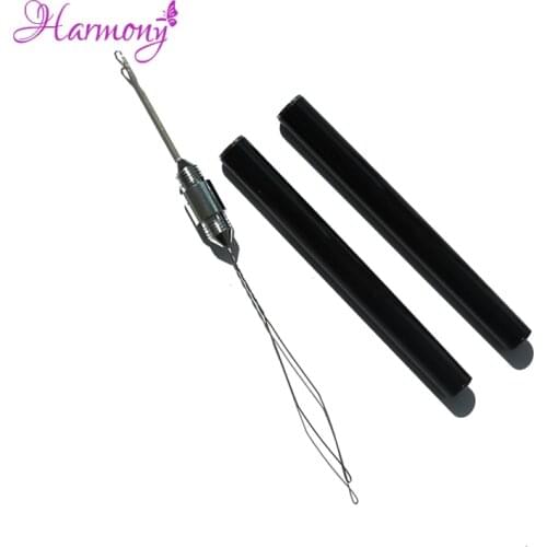 1pcs multi-function stainless steel knitting hook/needles/threader for Micro loop/beads hair extension