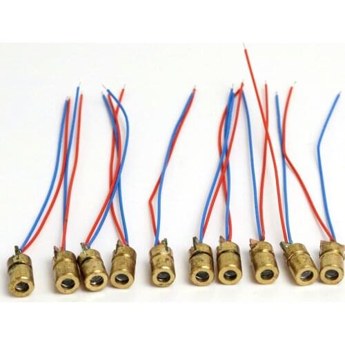 5pcs/10pcs Red Laser Spot Dot Diode Module Continuous Output 650nm 6mm 5V laser module