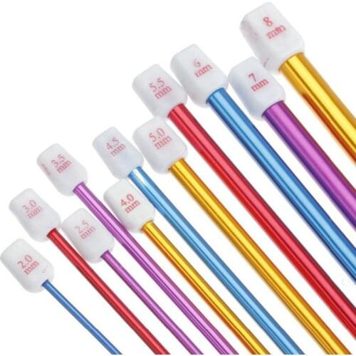 2mm-8mm 11PCs Multicolor Afghan Aluminum Crochet Hook Set Knitting Needles Hook Set DIY Crafts Needles for Knitting Crochet Hook