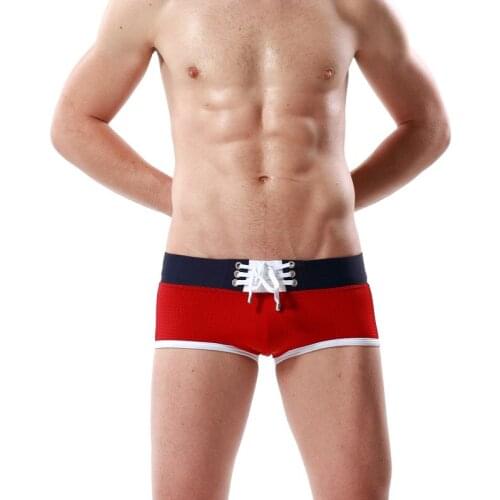Mens Swimwear FREE SHIPPING Swimsuits Swim Boxer Shorts New Summer Men Swimming Trunks Surf Board Shorts Gay Bathing Suits