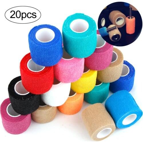 1/6/10/20PCS Disposable Tattoo Bandage Self Adhesive Elastic Bandage Handle With Tube Tightening Permanent Makeup Accessories