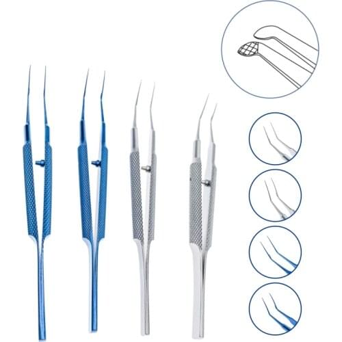 Capsulorhexis Forceps Curved Angle Ophthalmic Surgical Instruments