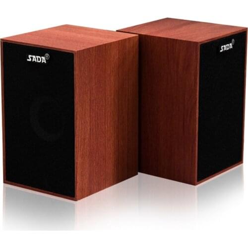 Computer Speakers AUX 3.5mm USB Wired Speaker Super Bass Wooden PC Speakers Mini Sound Box For Laptop Desktop Smart Phone MP3