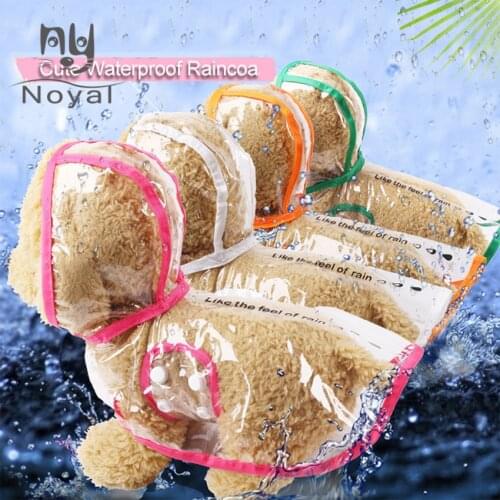 Dog Transparent Raincoat Adjuastable Waterproof Coat for Small Medium Large Dogs Hooded Windproof Design Pet Jacket for Rain