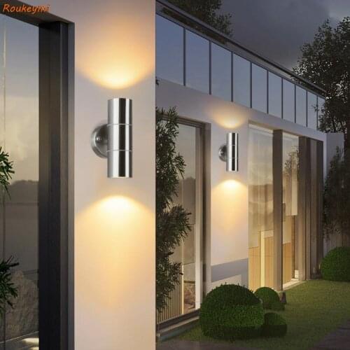 Led wall lamp outdoor light IP65 304 stainless steel led wall light bedroom garden wall sconce corner porch luminaire exterieur