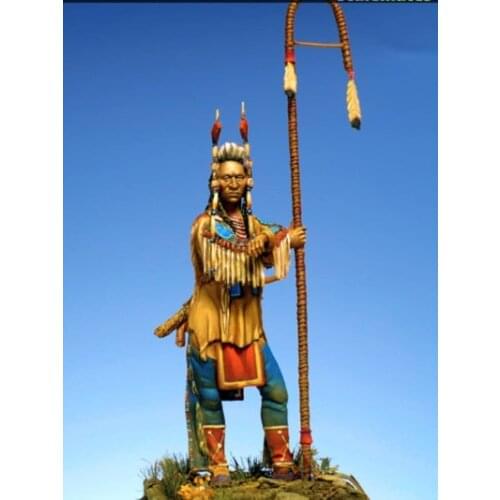 Unassambled 1/32 ancient warrior with Spear (WITH BASE ) Resin figure miniature model kits Unpainted