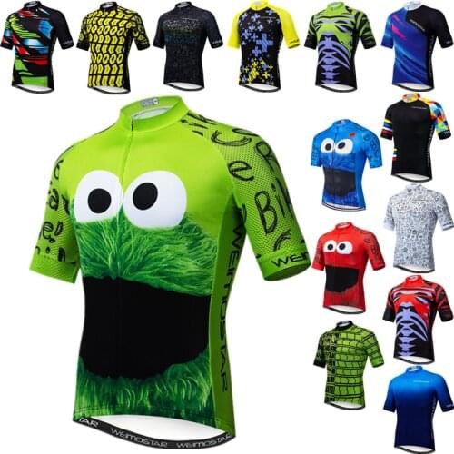 Weimostar Top Green Cycling Jersey Funny Mens Cookie Bicycle Cycling Clothing Maillot Ciclismo Breathable MTB Bike Jersey Shirt