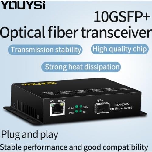 YOUYSI YYS-MC10GF 10G SFP+ 10g media conerter switch ethernet switch gigabit 10gb switch fiber optic Long Distance