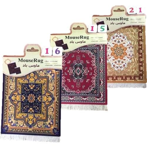 1PC Persian Mini Woven Rug Mat Mousepad Vintage Retro Style Carpet Pattern Cup Mouse Pad with Fring Home Office Table Mouse Pads