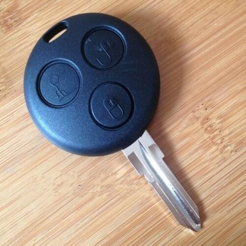 10PCS/LOT Free Shipping Remote Key Fob Keyless Entry 3 Button Uncut Blade for Smart Fortwo Forfour City NO LOGO