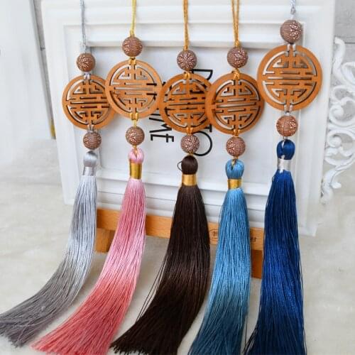 10Pcs/Lot Wood Curtain Cord Small Tassel Fringe Curtain Accessories DIY Sofa Valance Tablecloth Cushion Decor Key Tassels