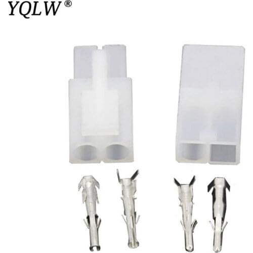 100 Sets Big Tamiya 2 Pin/Way L6.2-2P Connector Plug Male and female air docking connector 6.2mm pitch Electrical Connector