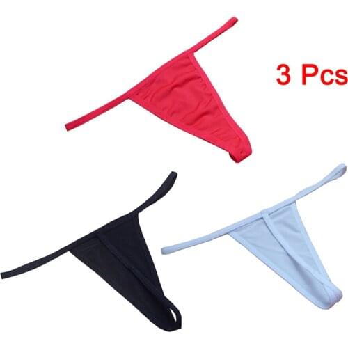 3Pcs Womens Sexy Panties Underwear Thongs Low Waist G-String Comfort Underpants Briefs Lady Lingerie Bikini