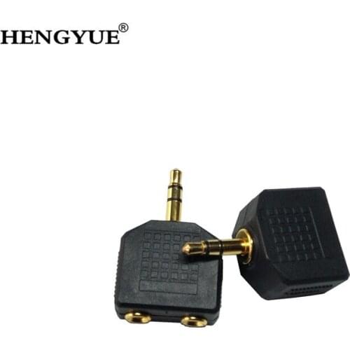 5000PCS 3.5 mm Earphone Headphone Splitter Cable Adapter Jack Male to Double Female For Iphone6 7 8 plus Free shipping