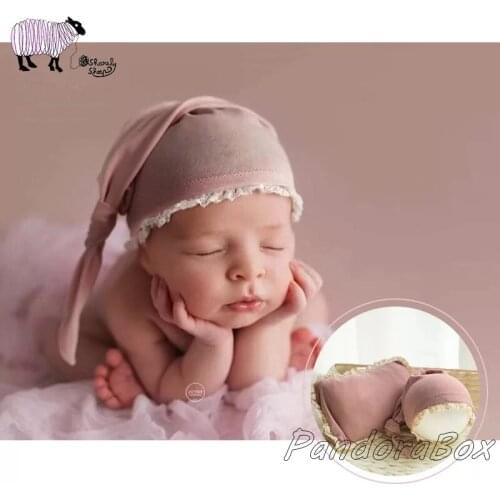 Baby Boy Girl Photo Shoot Hat Pillow Sets Newborn Photography Props fotografia Accessories Baby foto Shoot Studio Poser Hat Prop