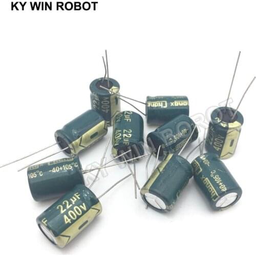 10 pcs Aluminum electrolytic capacitor 22 uF 400 V 13 * 17 mm frekuensi tinggi Radial Electrolytic kapasitor