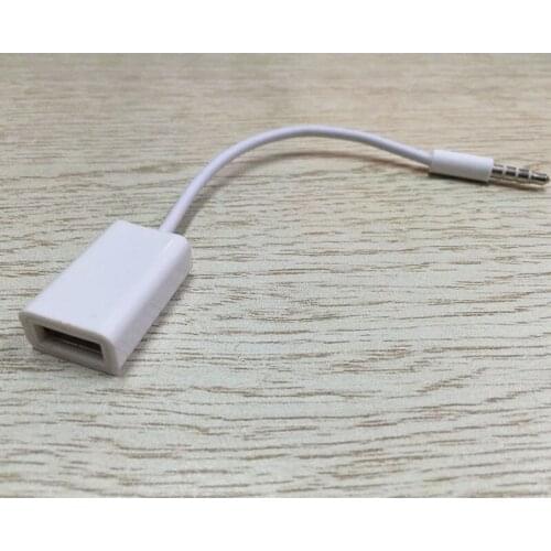 Cars 3.5mm Male AUX Audio Plug Jack To USB 2.0 Female Converter Cord Cable Car MP3 VDX99
