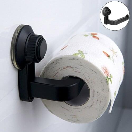 Toilet Paper Holder Super Storage Suction Cup Wall Mount Removable Rack KI