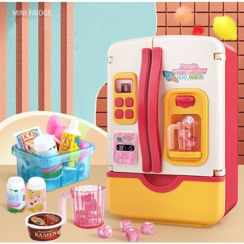Children Simulation Refrigerator Kids Pretend Role Play Toy Kids Educational Mini Kitchen Toys Play House Girls Toys Gift