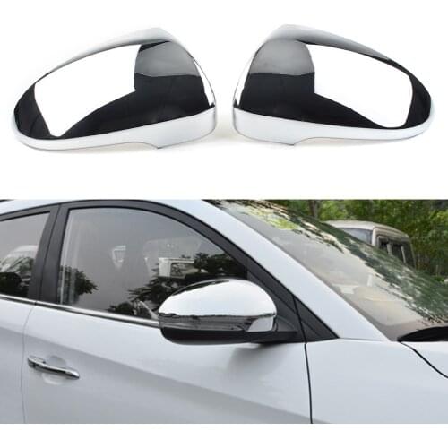 For Hyundai Tucson 2015 2016 2017 2018 2019 Auto Door Side Rear View Mirror Trim ABS Chromium Styling Cover 1Pair