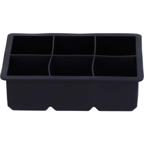 Ice Mold Ice Tray Flexible Silicone 6 Grid with Lid for Beverages for Coffee