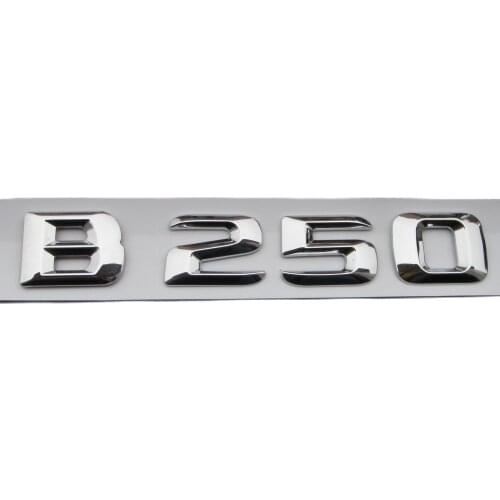 Chrome 3D ABS Plastic Car Trunk Rear Letters Badge Emblem Decal Sticker for Mercedes Benz W246 W242 B Class B250