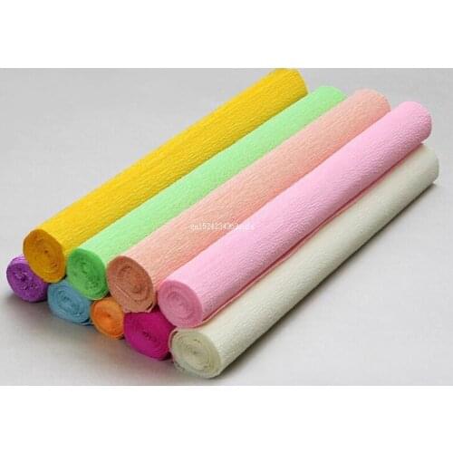 300pcs DIY Flower Craft Paper Wrapping Packing Crepe Papers Handmade Materials Crinkled Paper Gift Decoration 250*50cm