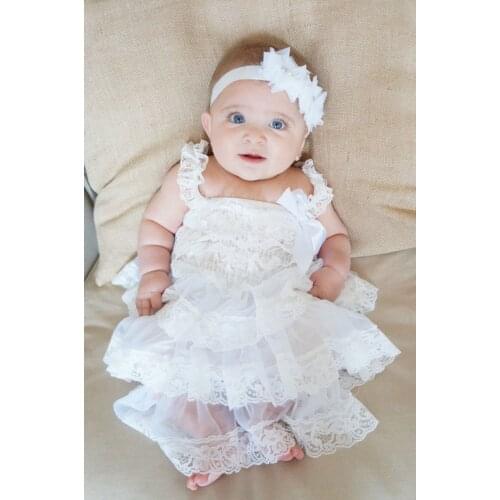 Summer Baby Girl Dress Girls Clothes Toddler Infant For Wedding Party Baby Photo Prop Costume 3 Layer Flower Princess Baby Dress