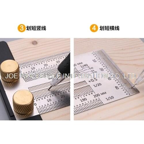 Woodworking scale, hole foot stainless steel ruler,woodworking tool