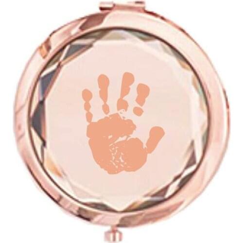 Personalized mirror Footprint Imprint Baby Souvenirs Newborn Footprint Infant Birth Month Birthday Gifts Baby Memorial mirror