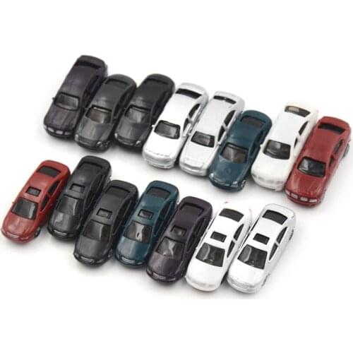 10pcs Painted Model Cars Building Train Layout Scale HO (1 to 100) CB100-3 Model Building Toy Kits Kid best Children