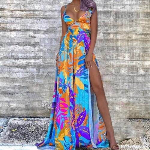 Sexy Strapless Dresses Print Women Clothes Floor-Length Dresses Summer Women Fit And Flare Summer Dress Ladies Sundresses