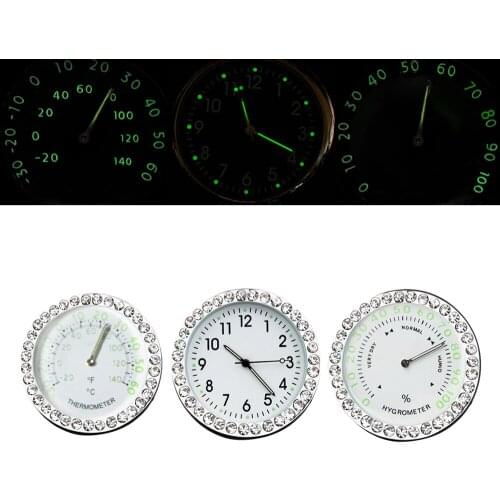 Yolu Car Clock Luminous Mini Automobiles Digital Watch Quartz Clocks Stick-on Auto Ornament Car Accessories for Cars SUV MPV