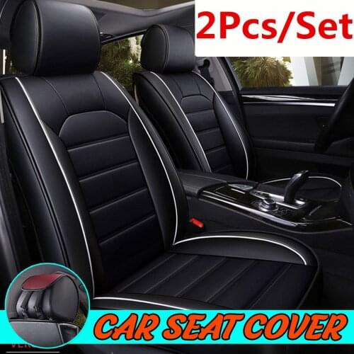 Universial Front Automobile Car Seat Cover Protector Car Covers PU Leather Full Set Protect Non-slip for Most Auto Car Winter