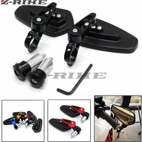 Universal Motorcycle Bar End rearview Mirrors 22mm 7/8" For Honda MSX125 MSX300 MSX 125 MSX 300 MSX125 300 PCX 125/150 PCX125