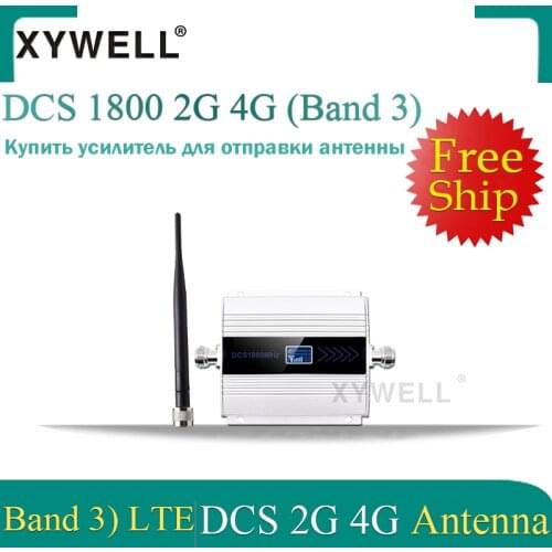 1800Mhz Cellphone Cellular Amplifier 4G LTE Mobile Signal Booster Repeater GSM 1800 Cell Phone LCD Display + 4G Antenna