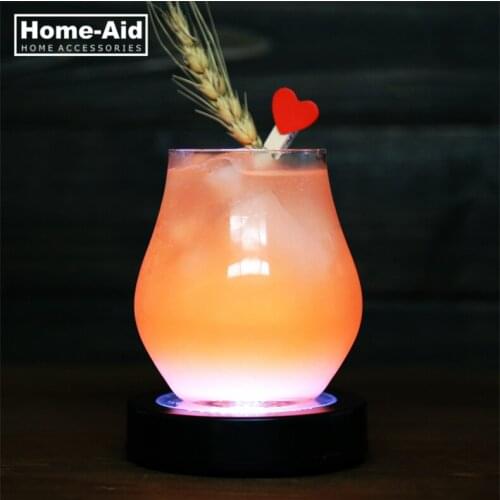 Top Quality Promotion Price LED Coaster Flashing Light Bulb Bottle Cup Mat Color Changing Light Up For Club Bar Home Party Use