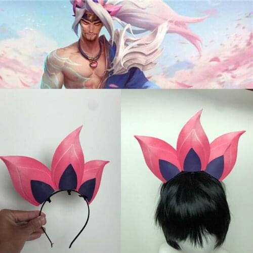 LOL Spirit Blossom Yasuo Cosplay Headwear Anime Hair Clip Hairpin Pin Hair Pin Costume Accessory Prop