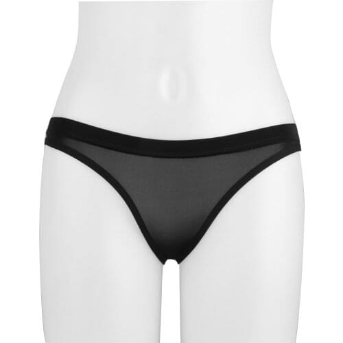 Womens Sexy Lingerie Underwear Micro Mini Low Rise Ultra-Silky Transparent Briefs Underwear Lingerie Ladies Perspective Panties