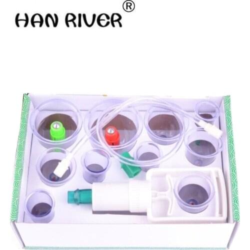 HANRIVER 2018 10 pieces of plastic vacuum cupping therapy, magnetic therapy health cupping meridian beauty