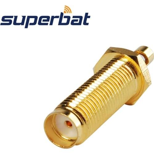 Superbat 10pcs 50 Ohm SMA Jack Straight Crimp Attachment for 1.37mm,1.13mm Cable Instrumentation PC/LAN