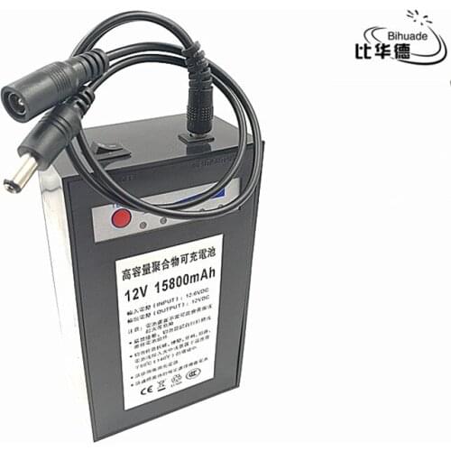 12V 15800mah lithium battery Rechargeable DC battery polymer batteria For monitor motor LED light outdoor spare Battery