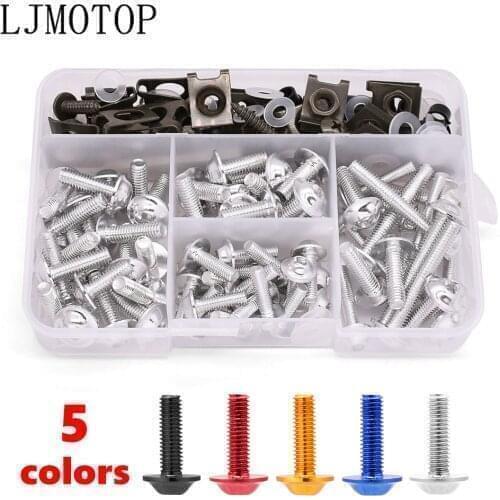 175PCS Motorcycle Windscreen Body Fairing Bolts Windshield Fastener Clips Screws For Suzuki GSXR GSX-R 600 750 1000 K2 K3 K4 K5