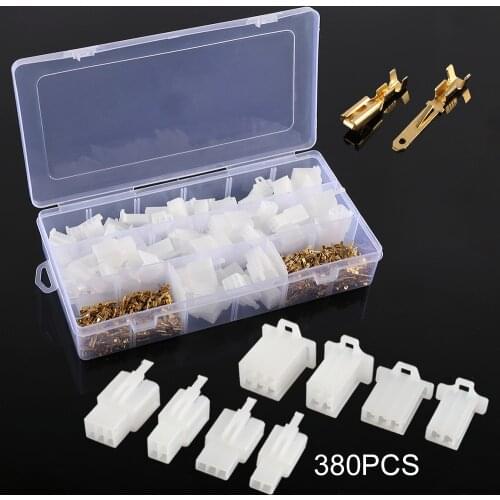 380PCS Auto Wire Terminal Connector 2.8 Mm Connector Male Female Terminals Housing 2 3 4 6 for Boat Car Motorcycles Car Boat