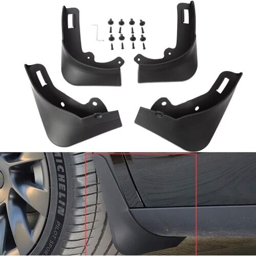 4 PCS /Set Tesla Model Y Mud Flaps Guard Fender 2021 Front Rear Wheel Mudguard Splash Guards ABS Car Accessories
