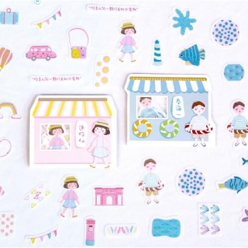 40pcs/lot Summer Outfit Kawaii Mini Paper Sticker Decoration Diy Ablum Diary Scrapbooking Label Sticker Stationery